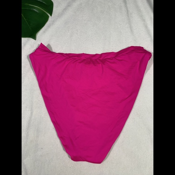 NWT $54‎ BECCA High Waist French Cut Bikini Bottoms in Neon Pink [SZ Large ] - Picture 11 of 11